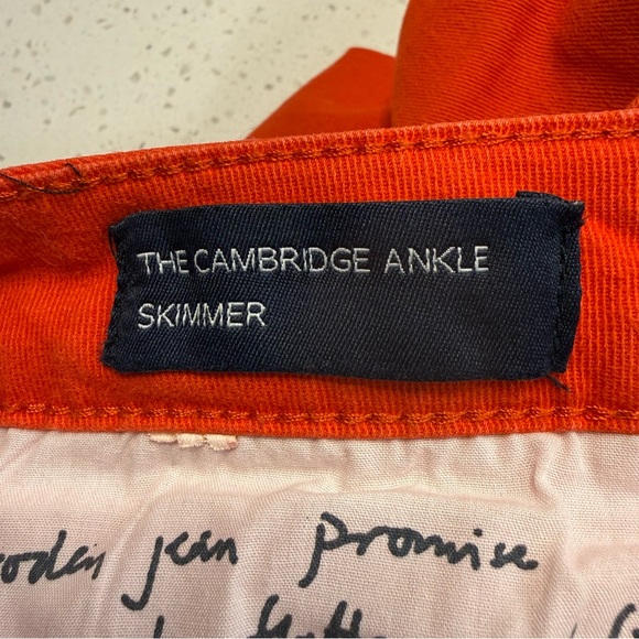 Boden Cambridge Ankle Skimmer Coral Orange Jeans 8L Preppy - Picture 11 of 13